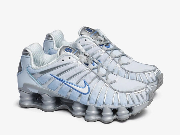 NK shox Tl Plateadas y Azules