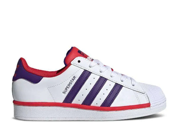 AD SUPERSTAR ‘WHITE COLLEGIATE PURPLE SCARLET’