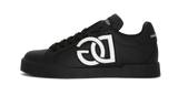 Calfskin Portofino sneakers with DG logo Black