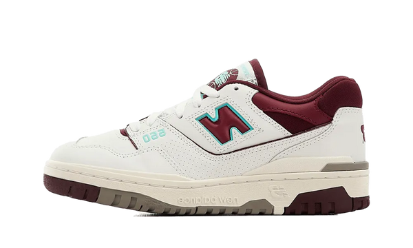 NB 550 White Burgundy Blue