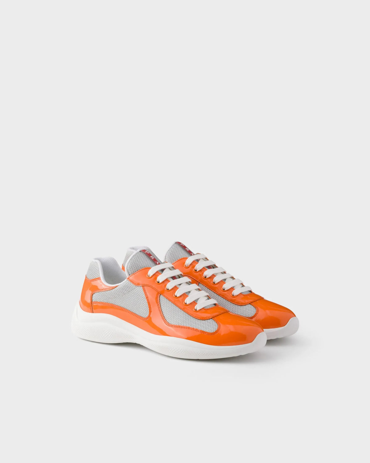 Patent Leather And Technical Fabric Prada America’s Cup Sneakers