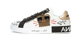 Portofino sneakers in printed nappa calfskin with patch White